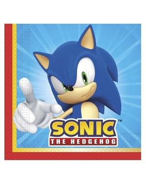 20 guardanapos de Sonic (33x33cm)
