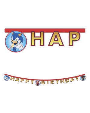 Girlanda Sonic Happy Birthday