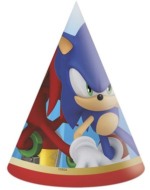 Czapeczki imprezowe Sonic x6