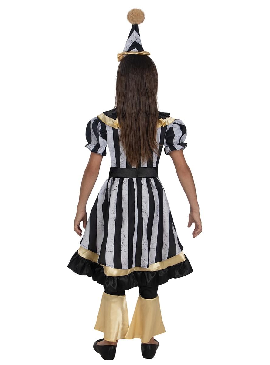 תחפושת דלוקס של ליצן מפחיד לילדות