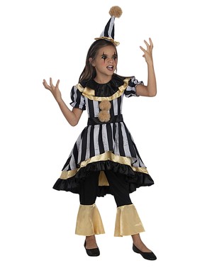 Costum de clovn înfricoșător Deluxe pentru fete