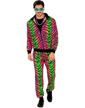 Флуоресцентен костюм за анцуг от 80-те години на миналия век за възрастни