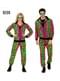 80s fluorescent animal print tracksuit costume for adults