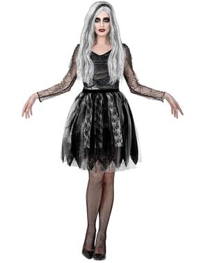 Sort Halloween tylskørt til kvinder