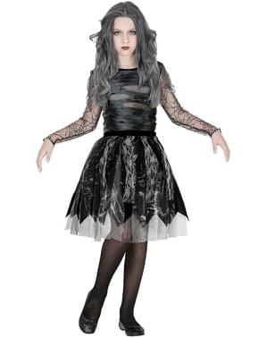 Čierna dievčenská haloweenska suknička