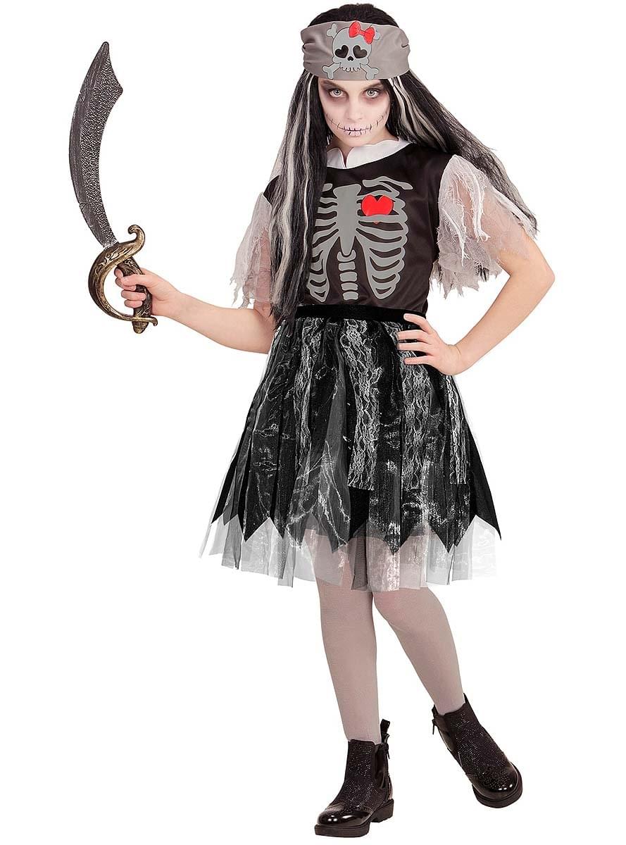 Čierna dievčenská haloweenska suknička