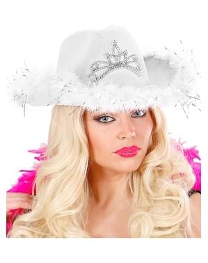 Cappello da cowgirl bianco