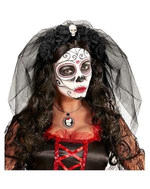 La Catrina Hoofdband met Sluier