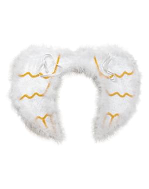 White and Gold Angel Wings for Kids