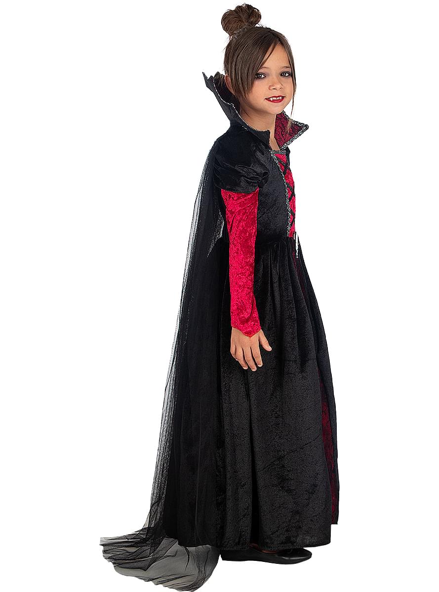 Maskeraddräkt vampyrinna Deluxe för barn
