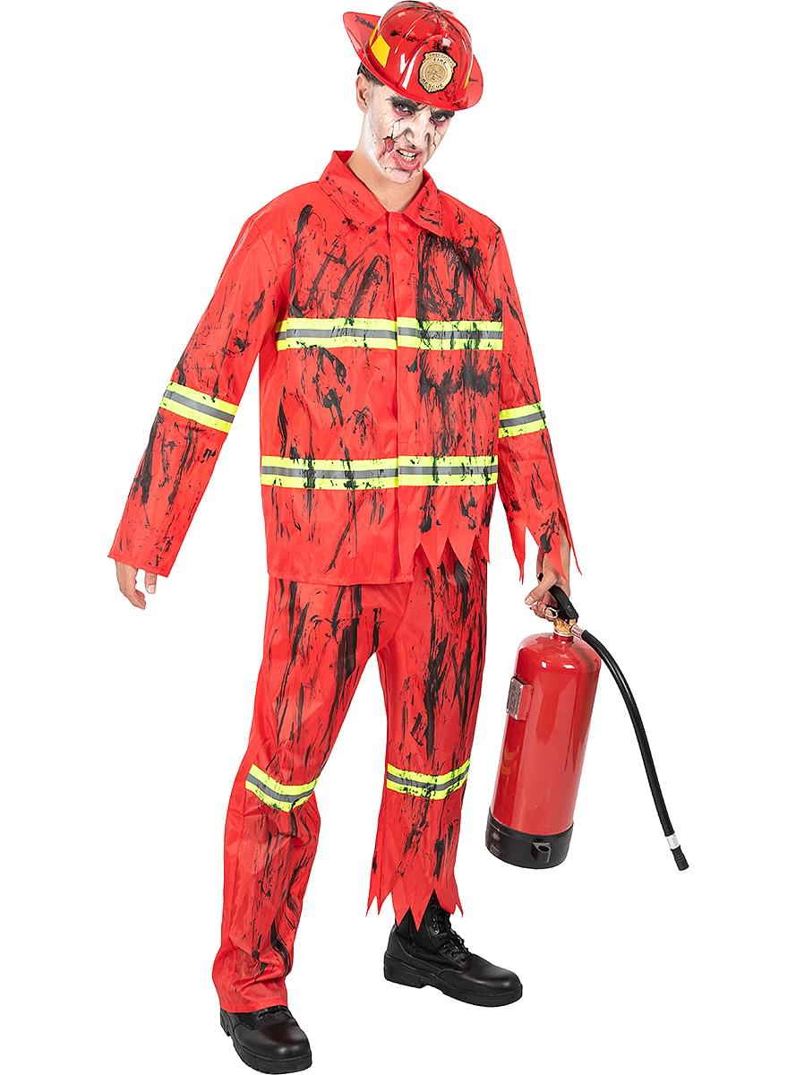 Zombie Tűzoltó Jelmez Férfiaknak Plus Size