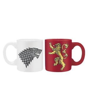 2 Stark un Lannister mini krūzes — Troņu spēle