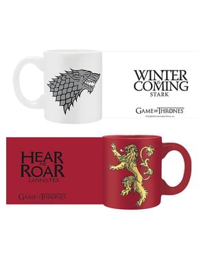 2 Stark und Lannister Mini Tassen - Game of Thrones