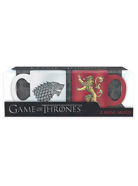 2 mini tasses Stark et Lannister - Game of Thrones