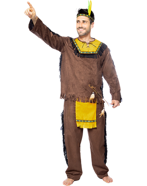 Ameriški domorodec deluxe kostum za moške večje velikosti