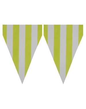 Fähnchengirlande limettengrün - Unifarben