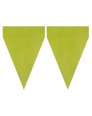 1 girlang med flaggspel limegrön - Enkla färger
