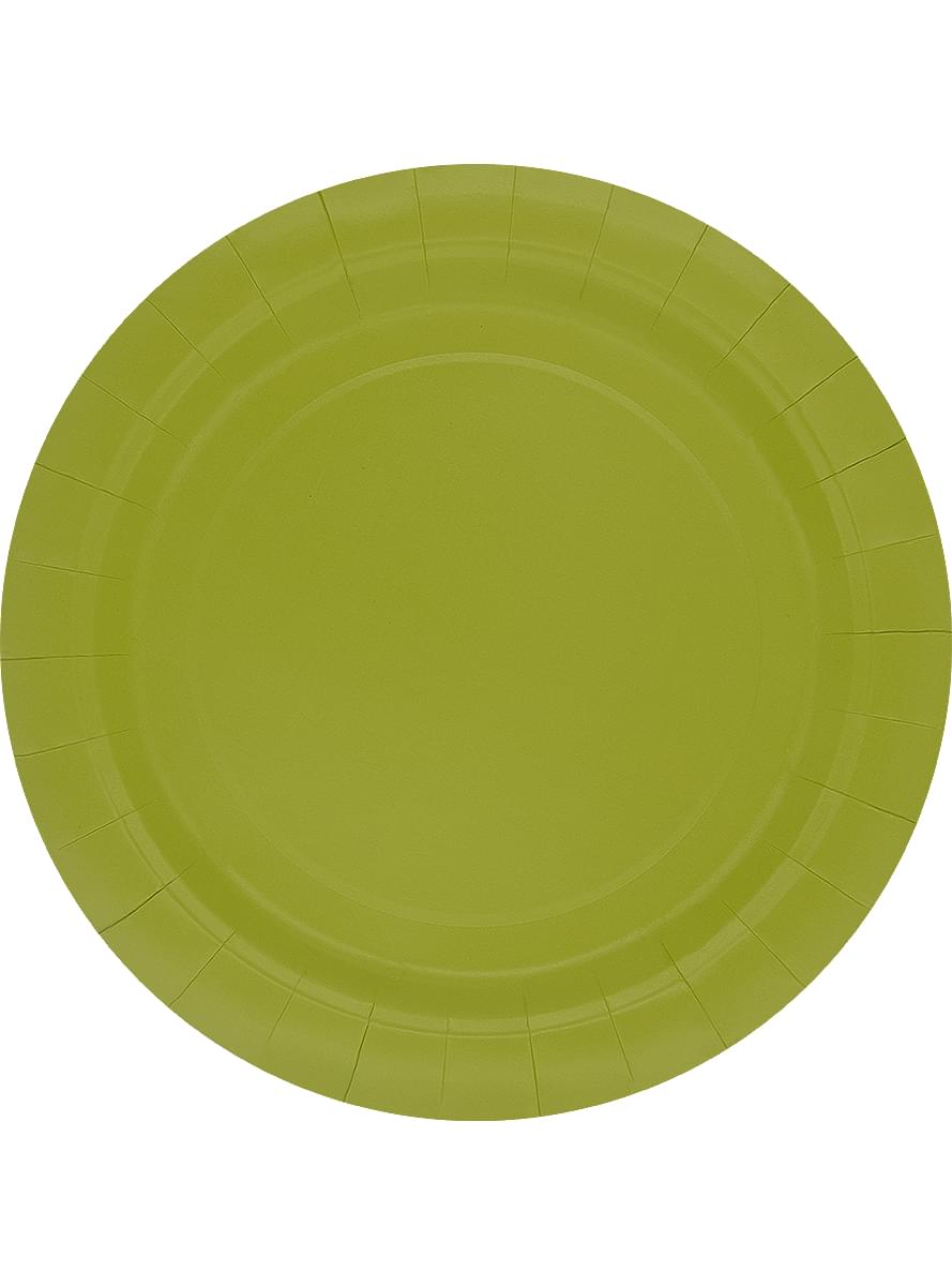 8 Lime Zöld Tányér (23 cm) - Szolid Színek