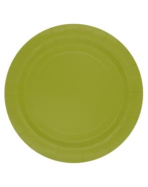 8 Pappteller minzgrün (23 cm) - Unifarben