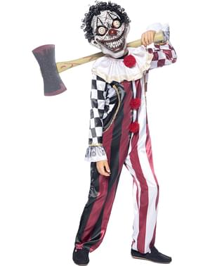 Prémiový kostým strašidelného klauna pre deti