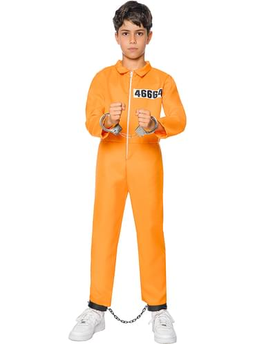 DreamJ Orange Prisonnier Costume pour Hommes Prison Senegal