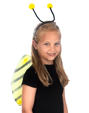 Alas y diadema de abeja para niños