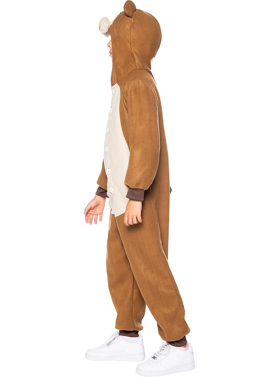 Fato de urso onesie para criança