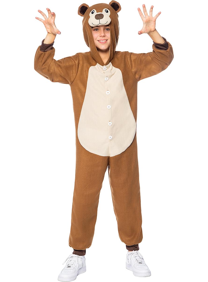 Maskeraddräkt björn onesie för barn