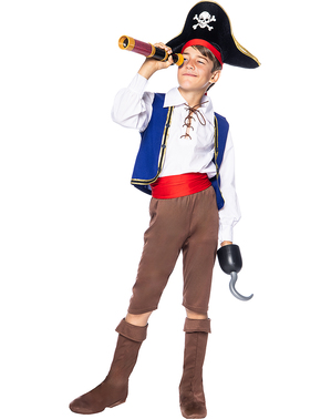 Farverigt pirat kostume til børn