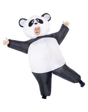 Costum de urs panda gonflabil pentru copii