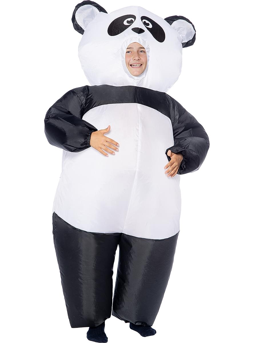 Fato de urso panda insuflável para criança