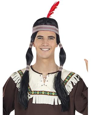Native American Wig with Pigtails