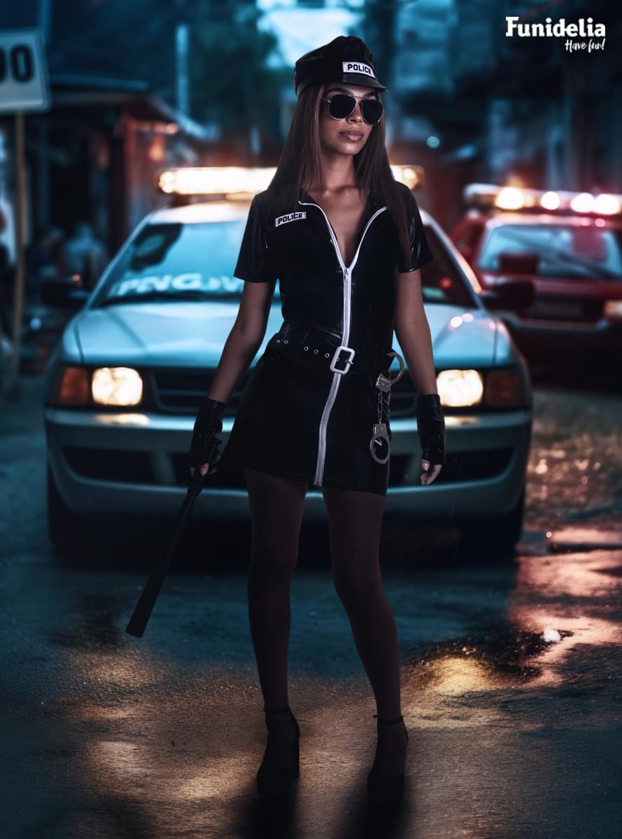 Costum de polițist sexy pentru femei