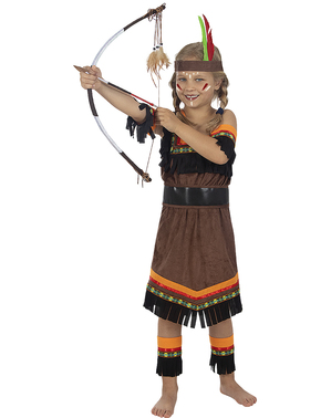 Ameriški domorodec deluxe kostum za deklice