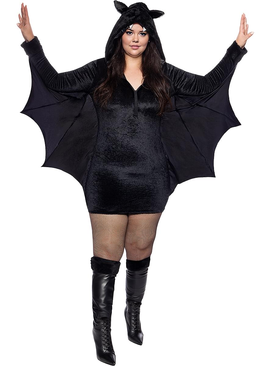 Disfraz de murciélago sexy para mujer talla grande
