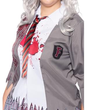 Disfraz de estudiante zombie para mujer talla grande