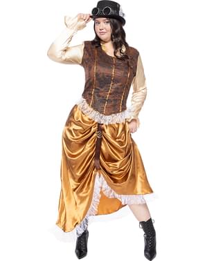 Dugi Steampunk kostim za žene plus veličina