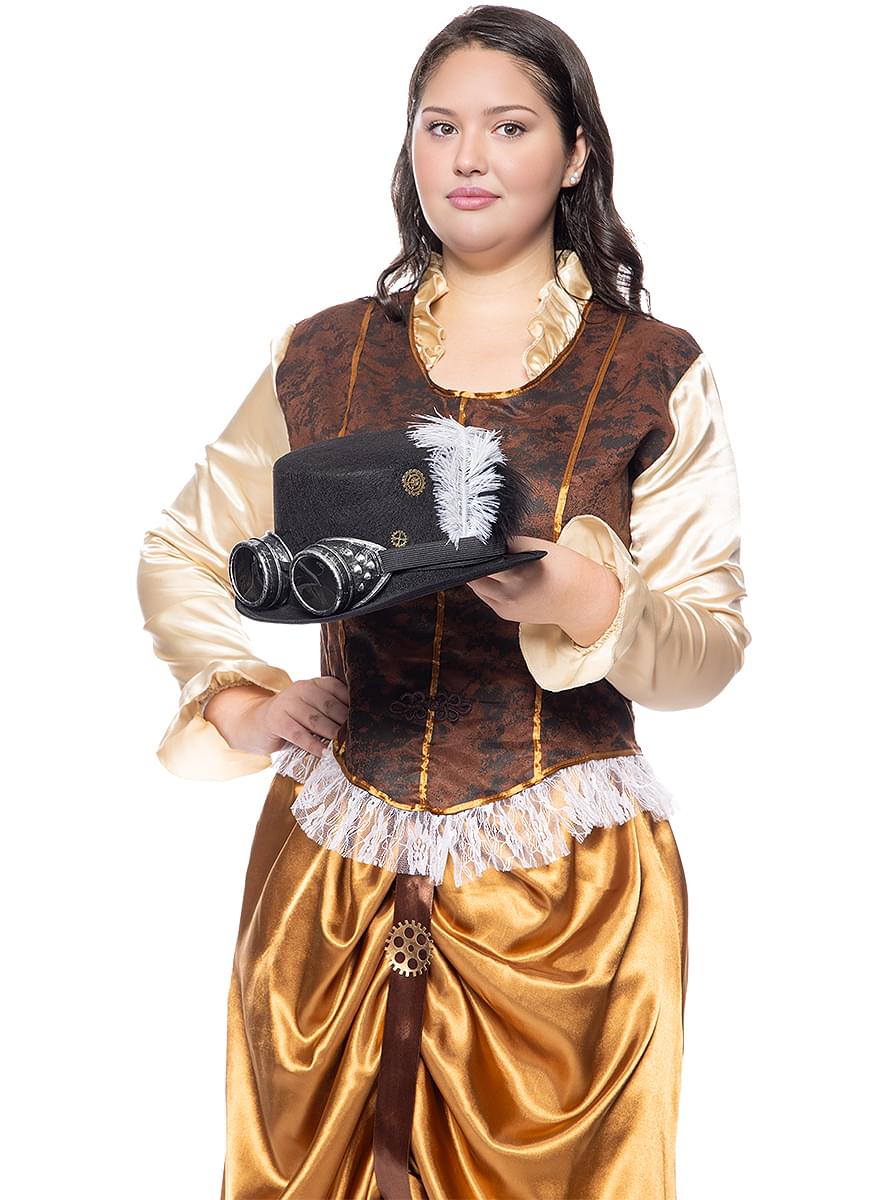 Pikk Steampunk kostüüm naistele suurus XL