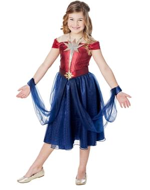 Costum Deluxe Captain Marvel pentru fete