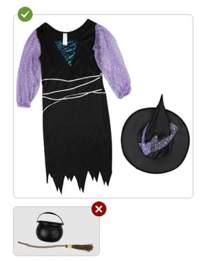 Disfraz de bruja clásica para mujer talla grande