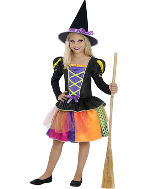 Costum magic de vrăjitoare pentru fete