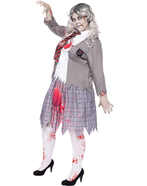 Студентски зомби костюм за жени - голям размер