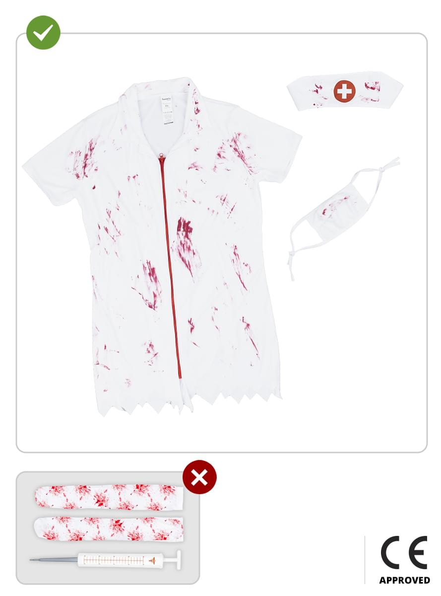 Zombi Nővér Jelmez Nőknek Plus Size