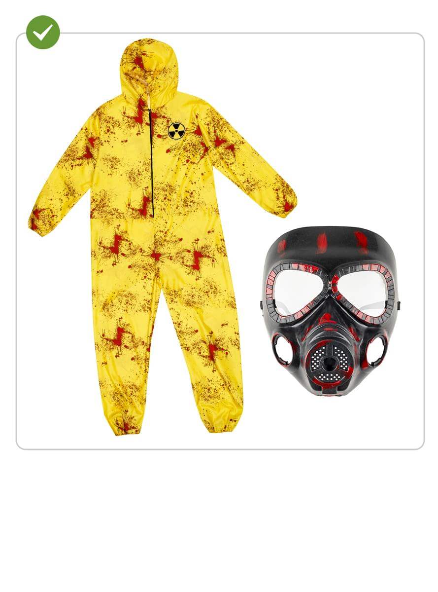 Fato de zombie nuclear para homem
