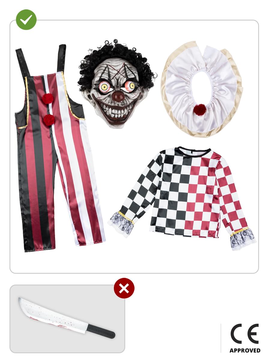 Premium Eng Clown Kostuum Voor Kinderen
