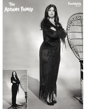 Morticia Addams kostyme til dame plus size- The Addams Familie
