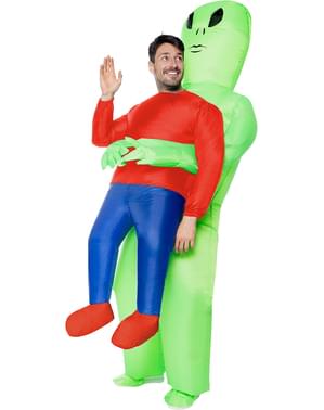 Disfraz Alien Marciano Verde Inflable Halloween