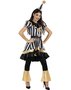 Plus size deluxe kostým strašidelný klaun pro ženy