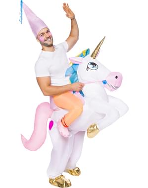 Costum gonflabil cu umeri de unicorn  pentru adulți
