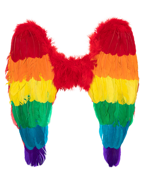 Flügel mit Regenbogenfarben